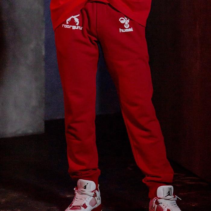 roarguns ロアー ロアーガンズ ヒュンメル ロゴ刺繍パンツ ホワイト