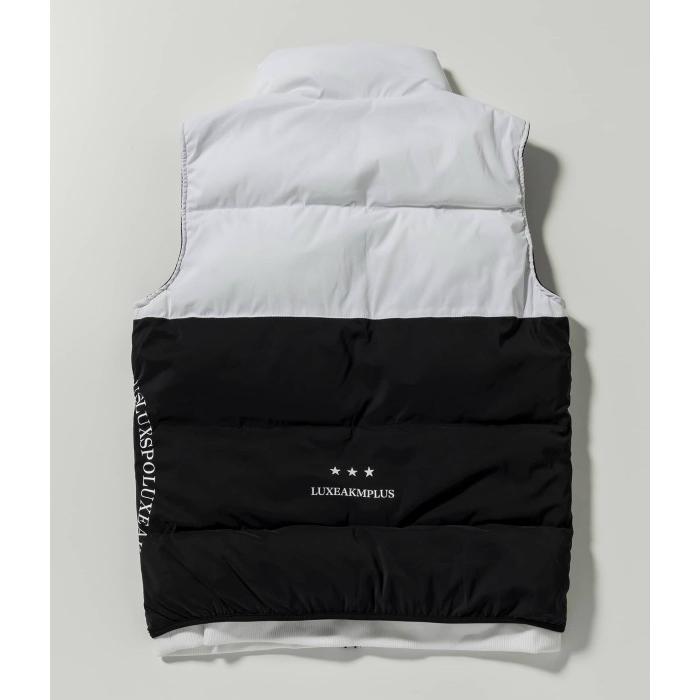 LUXE AKM PLUS SALE セール バイカラーサークルロゴパデッドベスト