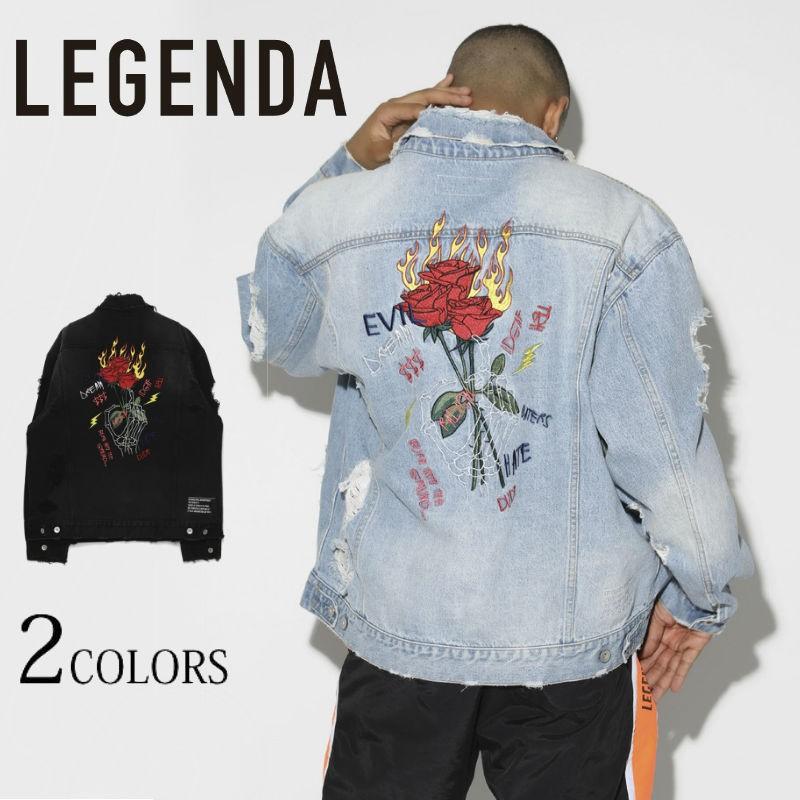 LEGENDA レジェンダ Graffiti Rose Embroidery ルーズシルエット LEGENDA レジェンダ Graffiti Rose Embroidery ルーズシルエット