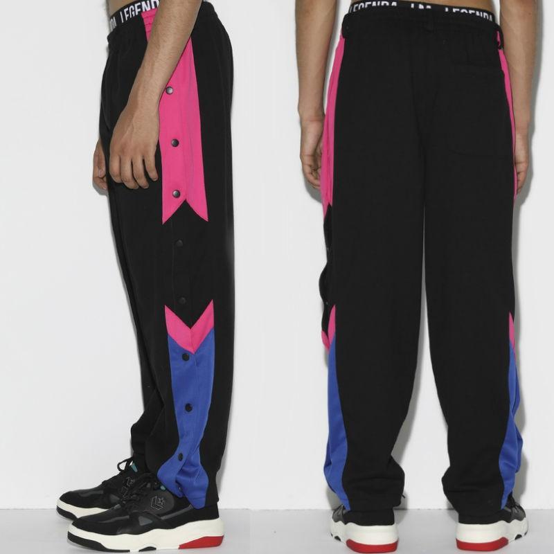 LEGENDA(レジェンダ)Side snap ジャージパンツ メンズ ボトムス スナップボタン　ワイド ルーズシルエット ストリート モテる LEGENDA レジェンダ Side snap ジャージパンツ メンズ ボトムス