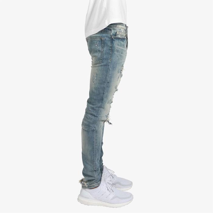 mnml ミニマル M47 STRETCH DENIM ストレッチ 裾ZIPジップ
