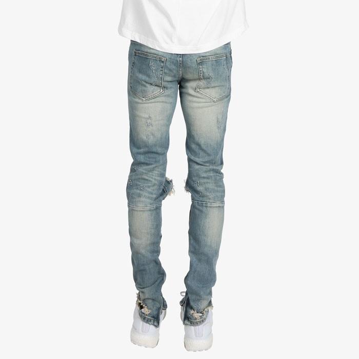 mnml ミニマル M47 STRETCH DENIM ストレッチ 裾ZIPジップ
