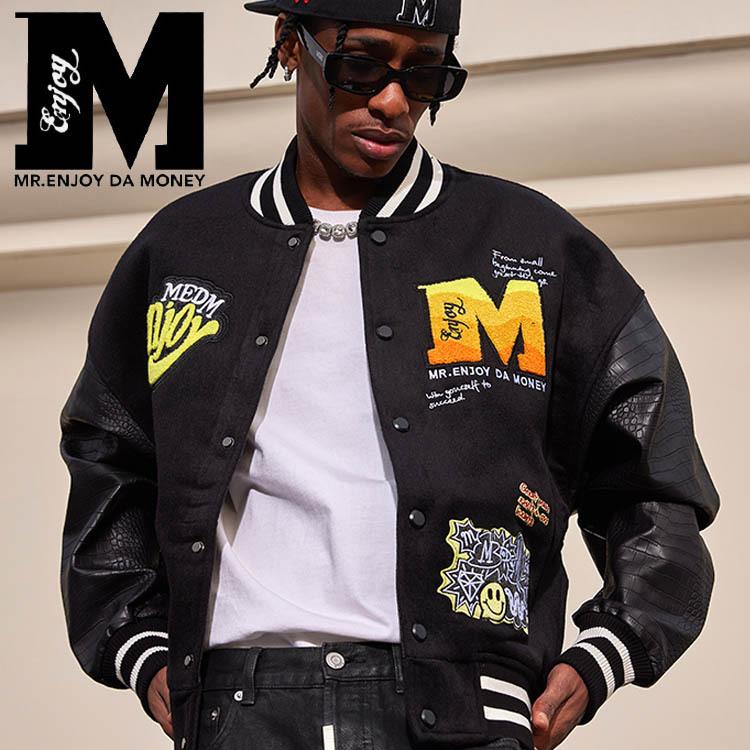 MEDM Mr Enjoy Da Money ミスター エンジョイ ダ マネー Patch Varsity Jacket ジャケット メンズ  レディース ユニセックス : medm03502-004 : G FIELD - 通販 - Yahoo!ショッピング