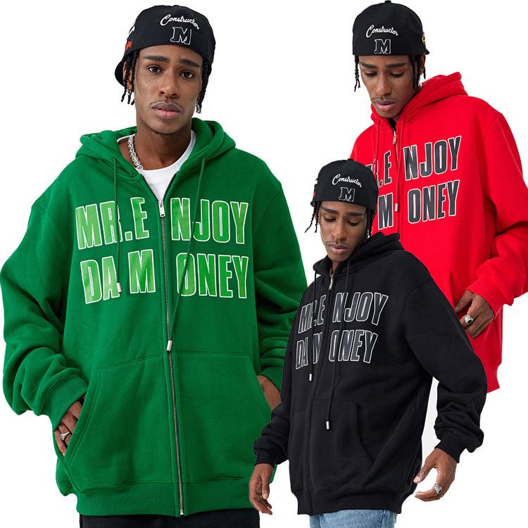 Medm Mr Enjoy Da Money ミスター エンジョイ ダ マネー ロゴ Zip スエットパーカー メンズ フーディー パーカー 中国 ストリート ファッション ブランド Medm G Field 通販 Yahoo ショッピング