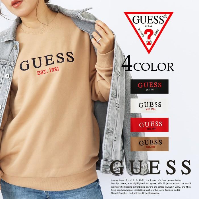 ゲス トレーナー スウェット GUESS 刺繍ロゴトレーナー 正規品 アメカジ 男女兼用 ブランド 2019年秋冬新作 モデル MJ4K8457K