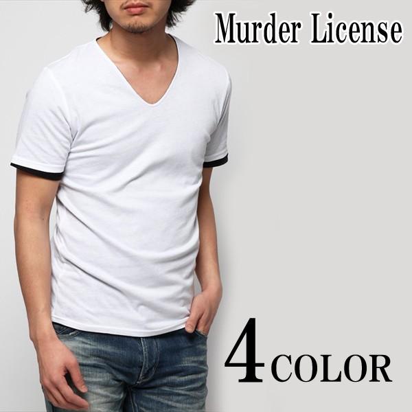 MURDER LICENSE マーダーライセンス tシャツ メンズ ソリッドツインVネックTシャツ｜g-field