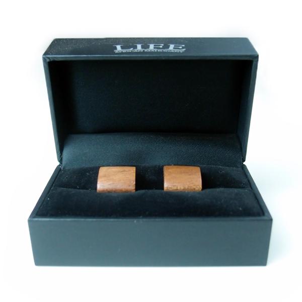 日本製 木目 ハンドメイド マホガニー DESIGN Cuffs N 木製カフスN 木製品 ウッド アクセサリー ビジネス メンズ ファッション 父の日 |  | 01