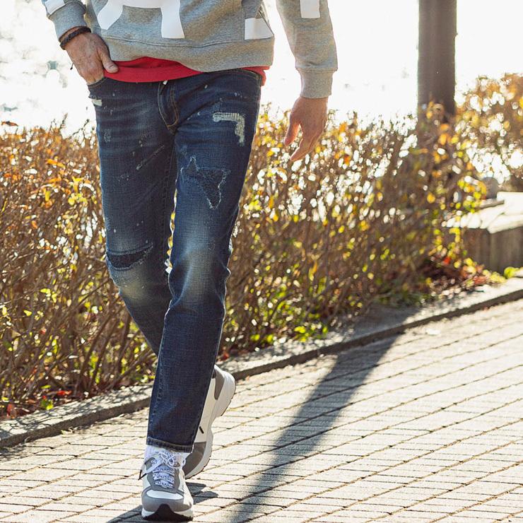 1PIU1UGUALE3 RELAX ウノピゥウノウグァーレトレ アンクル丈ダメージ