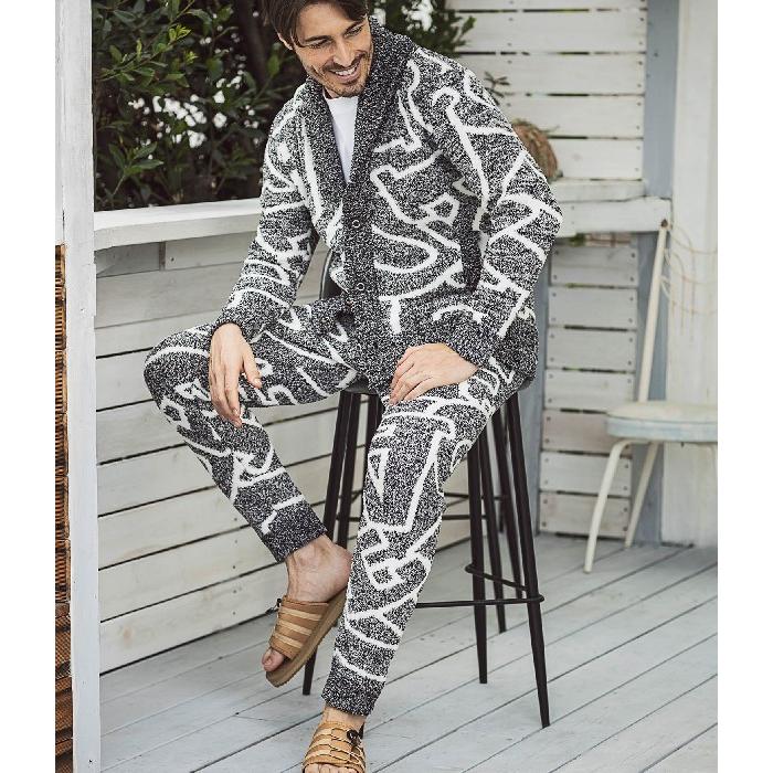 ウノピゥウノウグァーレトレ ニットショールカーディガン カジュアル