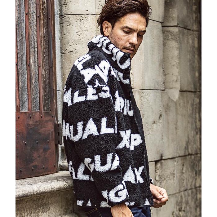 ウノピゥウノウグァーレトレ メンズ アウター ボアロゴトラック