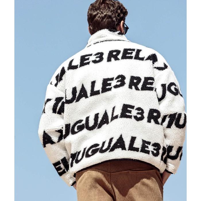 ウノピゥウノウグァーレトレ メンズ アウター ボアロゴトラック