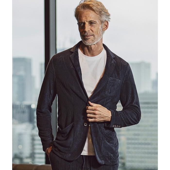 パイルロゴジャケット テーラード きれいめ カジュアル 1PIU1UGUALE3