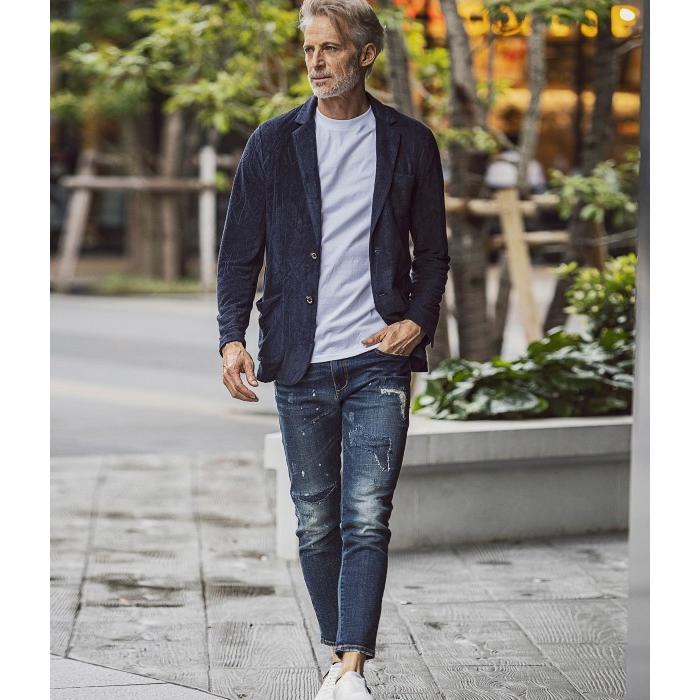 新品タグ付✨1PIU1UGUALE3 RELAX パイルロゴジャケット　ロゴ総柄 パイルロゴジャケット テーラード きれいめ カジュアル 1PIU1UGUALE3