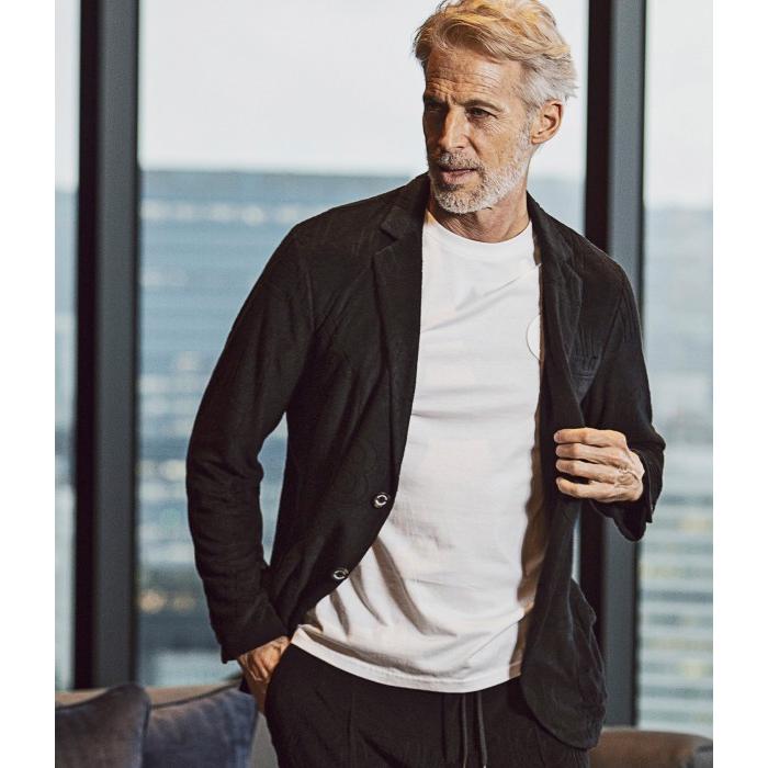 パイルロゴジャケット テーラード きれいめ カジュアル 1PIU1UGUALE3