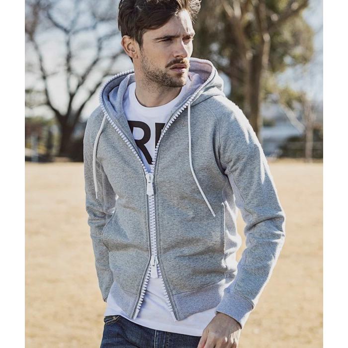 1PIU1UGUALE3 RELAX ビッグファスナーサイドロゴアップリケスウェット