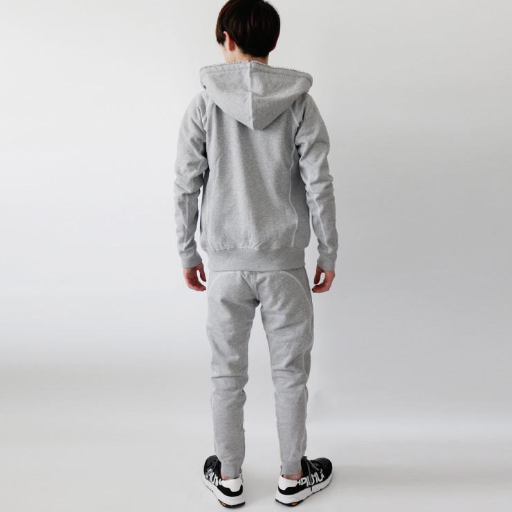 ウノピゥウノウグァーレトレ 1PIU1UGUALE3 ラインストーンジップ刺繍ロゴスウェットパーカー＆パンツセット セットアップ ルームウェア カジュアル ジム すそ幅10 股上25 cmM…約 cmL…約 cmXL…約 ゆき丈90 cmXXL…約 股上24 すそ幅11