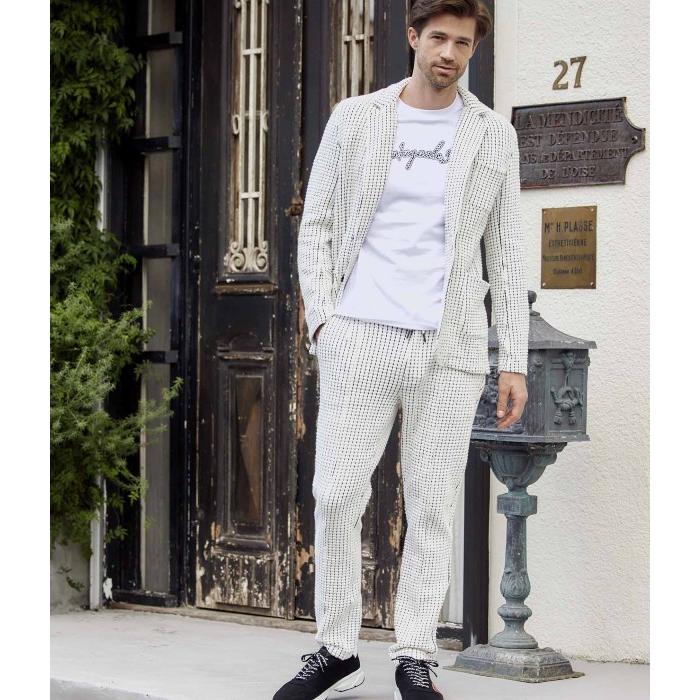 ワンサイズ あすつく 1piu1uguale3 Relax メンズ ブランド セットアップ 1piu1uguale3 Relax ウノピゥウノウグァーレトレ メンズ セットアップ 上下セット 大人 きれいめ ストレッチ スリム ブランド おしゃれ 春夏 スーツ フォーマル メンズファッションワンサイズ