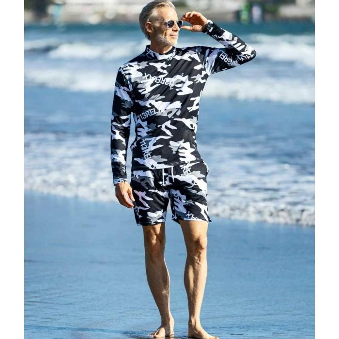 1PIU1UGUALE3 RELAX SALE セール カモ柄モックネックラッシュ