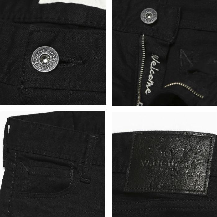 VANQUISH size32 スキニーデニム パワーストレッチ ブラック 新品 VANQUISH ジーンズ / ヴァンキッシュ ワンウォッシュ パワー