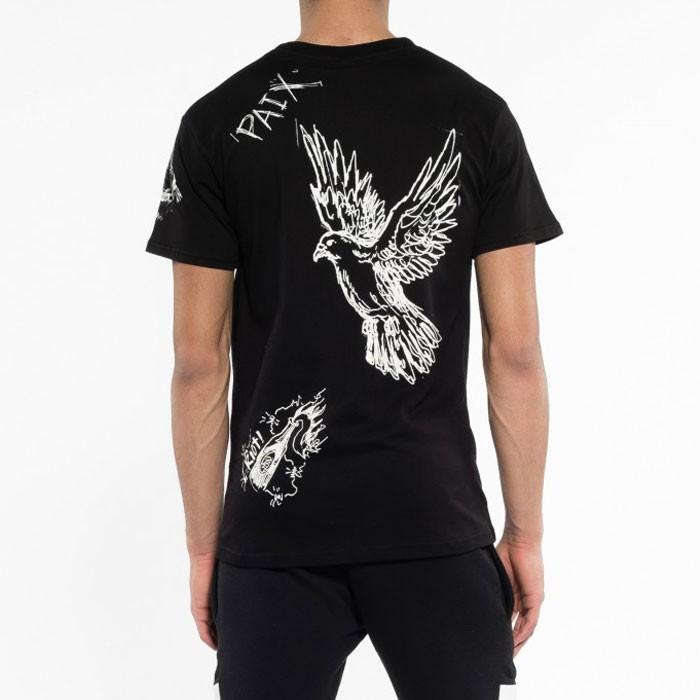 DEFEND PARIS ディフェンド パリス WINS DRAWING T-SHIRT Tシャツ ブラック ホワイト 半袖 おしゃれ ストリート系 DEFEND PARIS ディフェンド パリス WINS DRAWING T-SHIRT Tシャツ