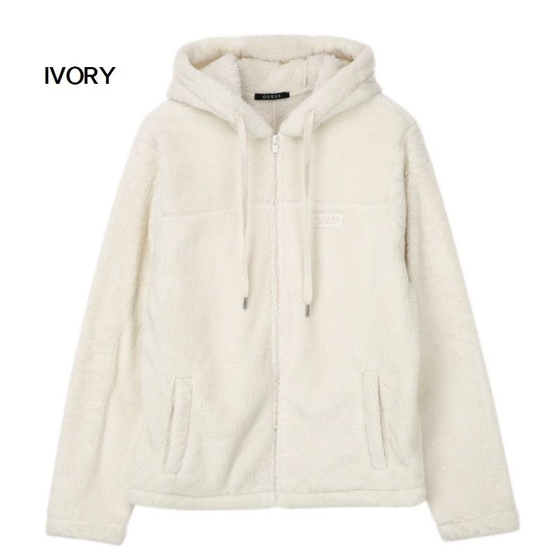 GUESS ゲス ミニワッペンフリースパーカー フーディー ボアパーカー