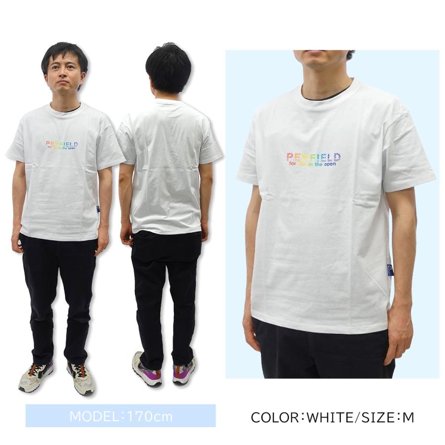 ペンフィールド Penfield Tシャツ 半袖 メンズ レインボーロゴ Tシャツ 黒 白 ブラック ホワイト ガレージファインヤフー店 通販 Yahoo ショッピング