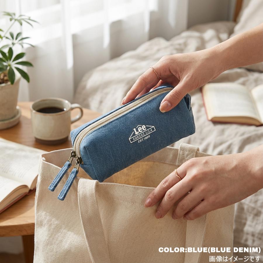Lee（リー） ポーチ 052075 プリント 2連 マルチポーチ 筒型 小物収納