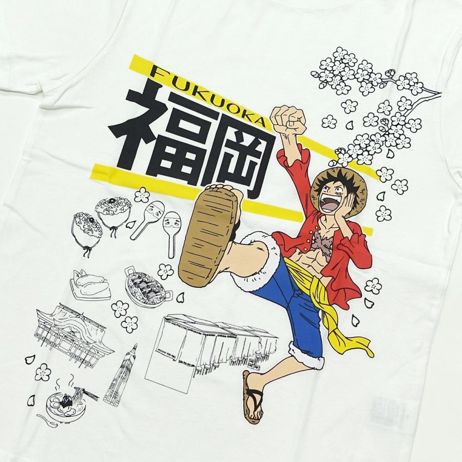 ワンピース One Piece Tシャツ 半袖 グッズ ルフィ 福岡 Tシャツ メンズ 黒 白 ブラック ホワイト キャラクター ジャンプ ご当地 ガレージファインヤフー店 通販 Yahoo ショッピング