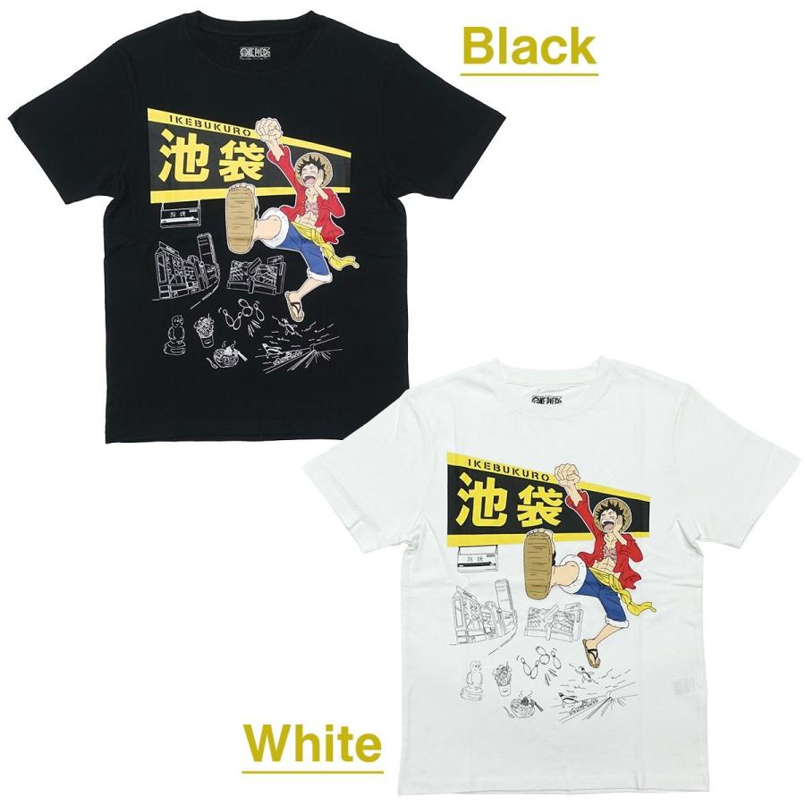 ワンピース One Piece Tシャツ 半袖 グッズ ルフィ 池袋 Tシャツ メンズ 黒 白 ブラック ホワイト キャラクター ジャンプ ご当地 2234 ガレージファインヤフー店 通販 Yahoo ショッピング
