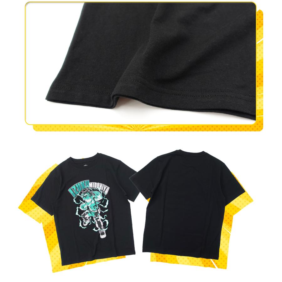 僕のヒーローアカデミア Tシャツ ヒロアカ デク 半袖 黒 白 僕のヒーローアカデミア Tシャツ ヒロアカ デク 半袖 黒 白
