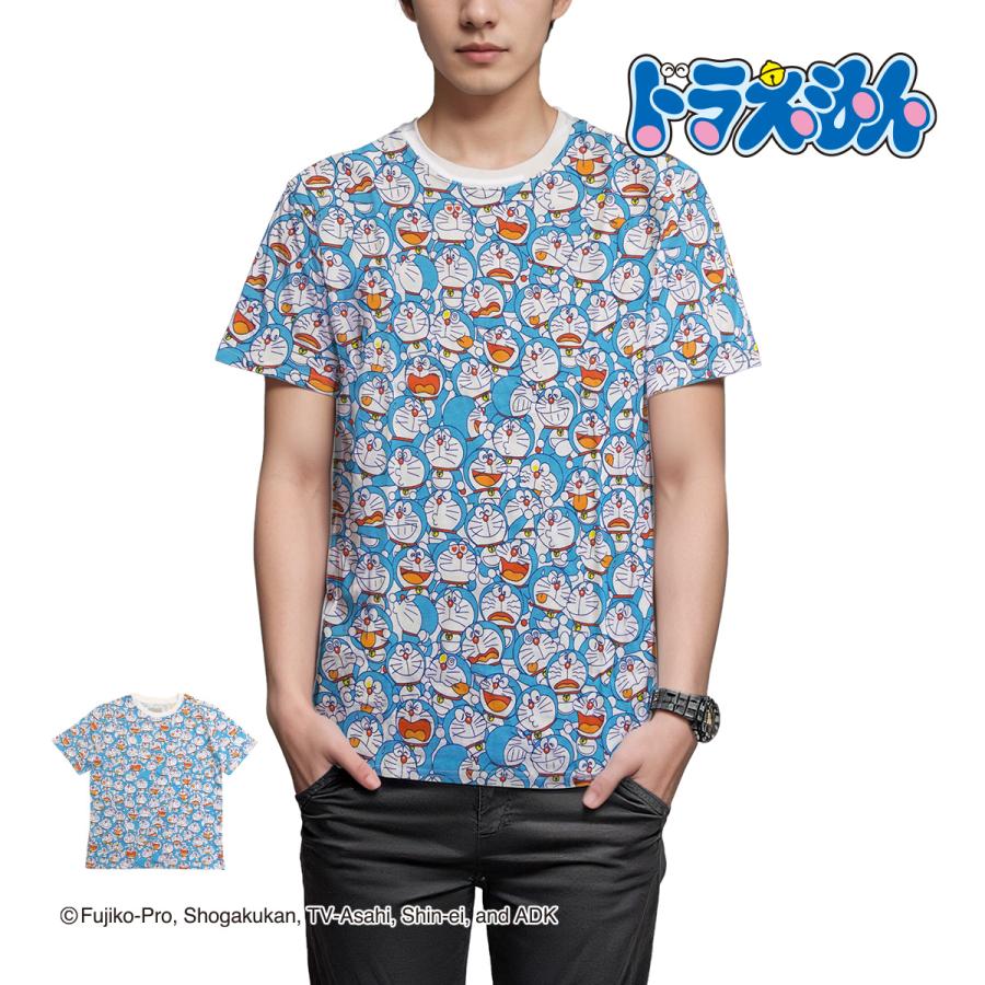 ドラえもん Tシャツ ぎっしり 総柄 半袖 グッズ キャラクター メンズ