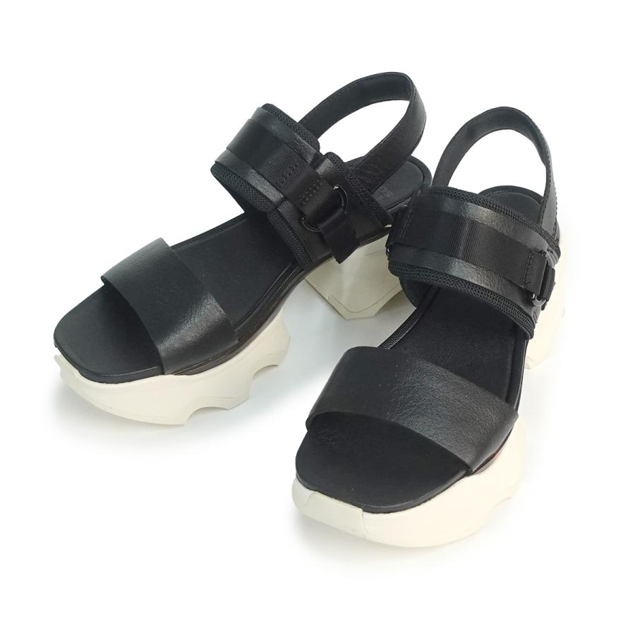 ソレル SOREL サンダル レディース キネティック インパクト スリングバッグ ヒールサンダル  NL4951-012 ブラック/チョーク SOREL（ソレル） サンダル レディース キネティック インパクト