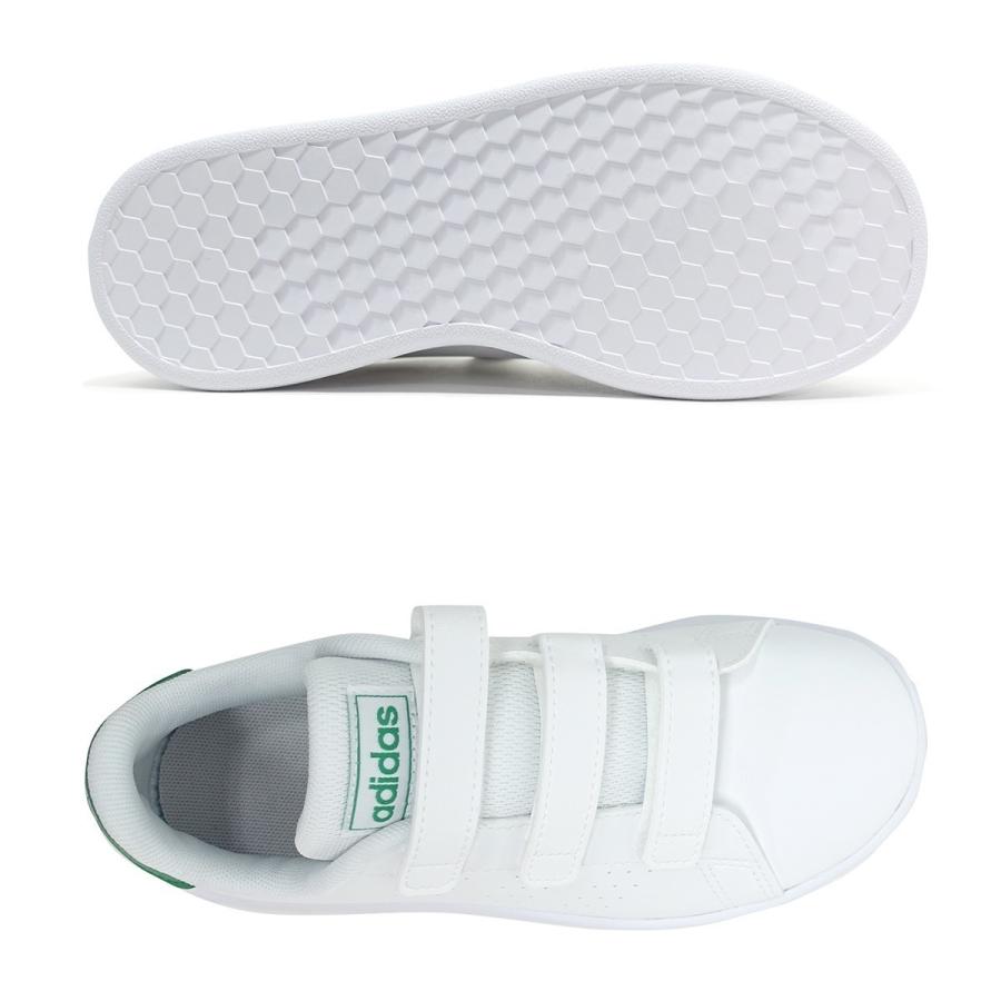 誕生日プレゼント アディダス adidas キッズ ジュニア 子供靴 スニーカー アドバンコート C EF0223 ホワイト×グリーン  ADVANCOURT プレゼント 白 マジックテープ g-grafiti.si