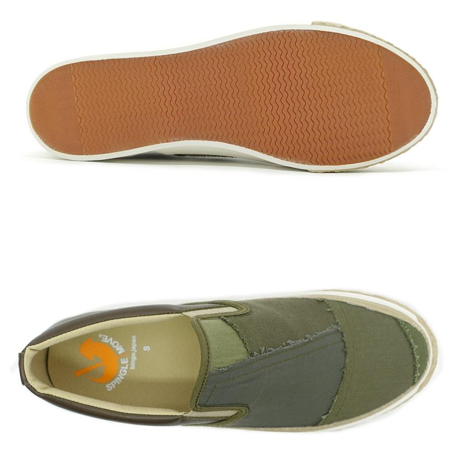 スピングルムーブ SPINGLE MOVE スニーカー スリッポン メンズ SPM-1301 カーキ KHAKI ミリタリー サステナブル プレゼント SPINGLE（スピングル） スピングルムーブ SPINGLE MOVE スニーカー
