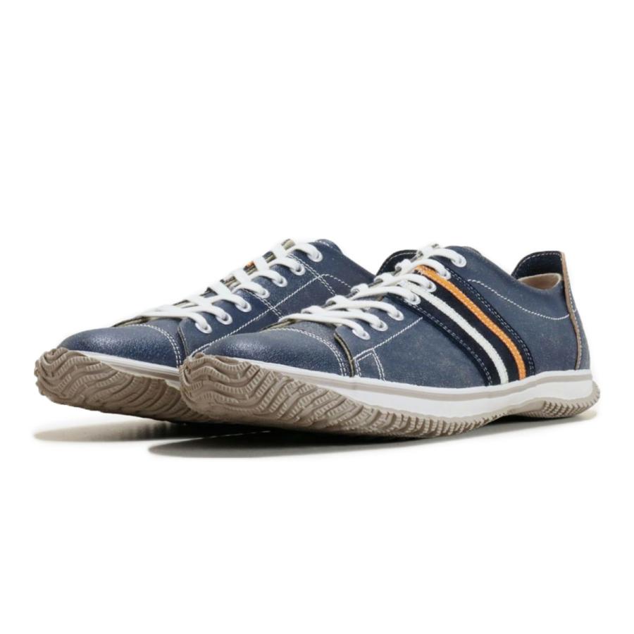 スピングルムーブ SPINGLE MOVE メンズ レディース スニーカー SPM-198V ネイビー 日本製 広島県府中産 カンガルーレザー SPINGLE（スピングル） スピングルムーブ SPINGLE MOVE メンズ