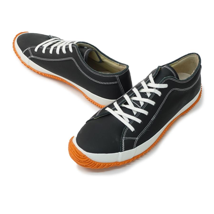 スピングルムーブ SPINGLE MOVE スニーカー SPM-1033 ブラック/オレンジ メンズ レディース 革 牛レザー ローカット SPINGLE（スピングル） スピングルムーブ SPINGLE MOVE スニーカー SPM