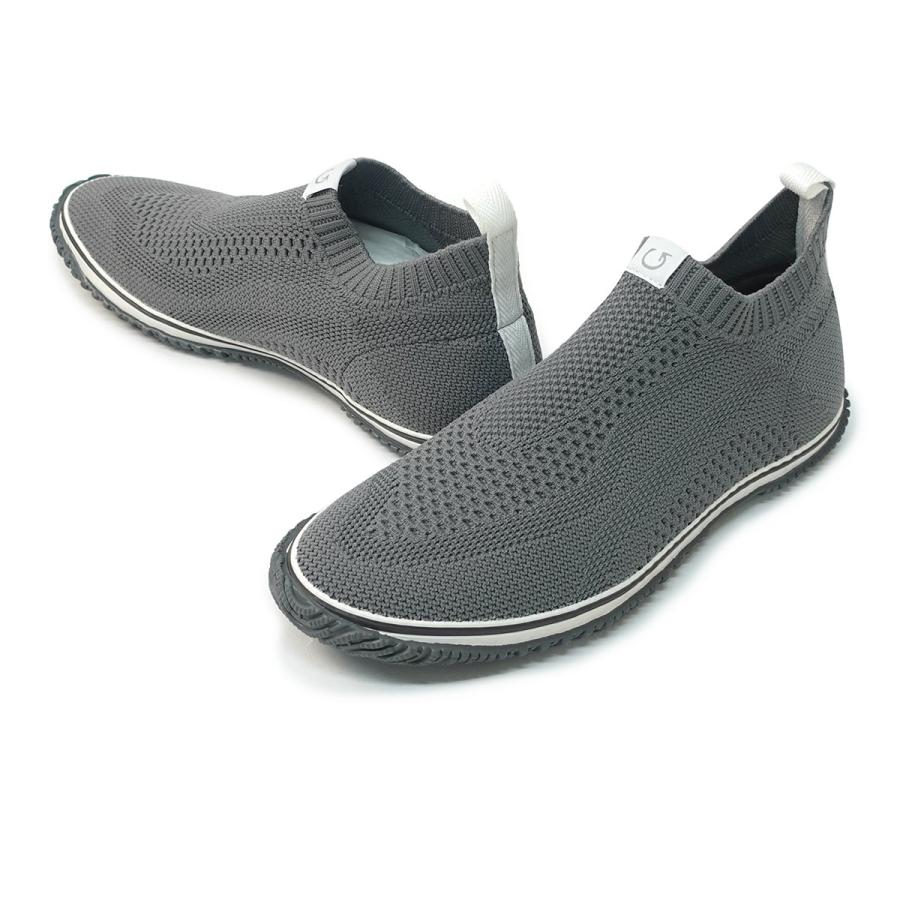 スピングル SPINGLE スニーカー メンズ レディース スリッポン SP-528 ライトグレー ジャカードニット スピングルムーブ SPINGLE（スピングル） スニーカー メンズ レディース スリッポン SP