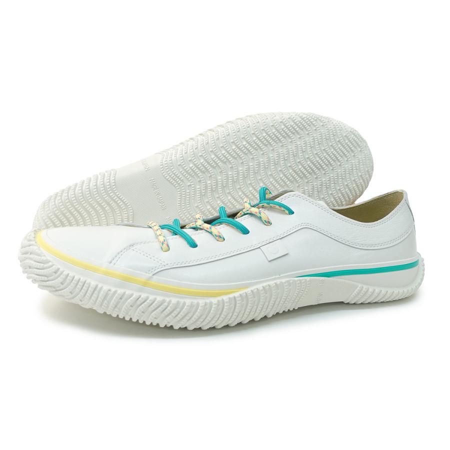 SPINGLE スピングル スニーカー ローカット SP-1045 ホワイト/イエロー カンガルーレザー 日本製 スピングルムーブ SPINGLE MOVE SPINGLE（スピングル） スニーカー ローカット SP-1045 ホワイト