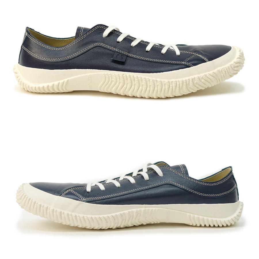 SPINGLE スピングル スニーカー ローカット SP-110 ネイビー メンズ レディース 革 カンガルーレザー  定番 日本製 スピングルムーブ SPINGLE（スピングル） スニーカー ローカット SP-110 ネイビー メンズ