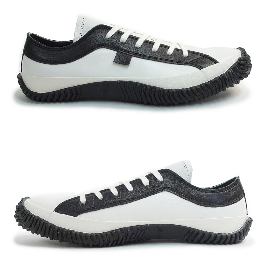 SPINGLE スピングル スニーカー ローカット SP-110 Shiro/Kuro メンズ レディース 革 カンガルーレザー  定番 日本製 スピングルムーブ シロ/クロ SPINGLE（スピングル） スニーカー ローカット SP-110 Shiro/Kuro