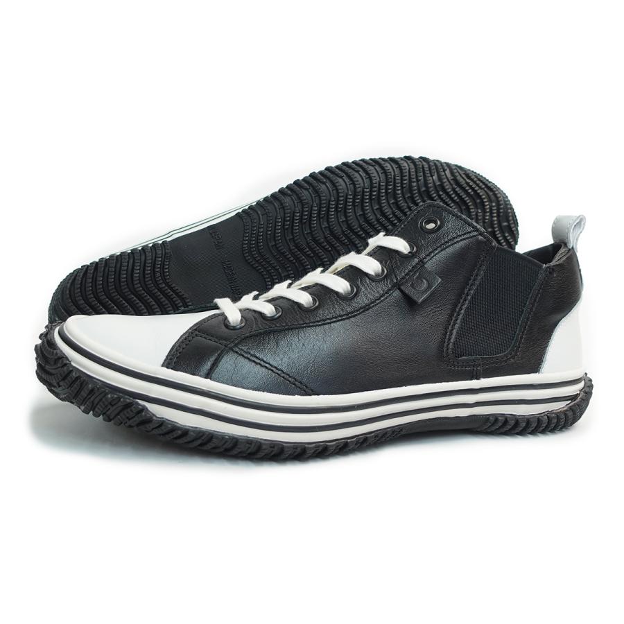 SPINGLE スピングル スニーカー SP-442 Shiro/Kuro メンズ レディース 革 カンガルーレザー  定番 日本製 スピングルムーブ シロ/クロ SPINGLE（スピングル） スニーカー SP-442 Shiro/Kuro メンズ