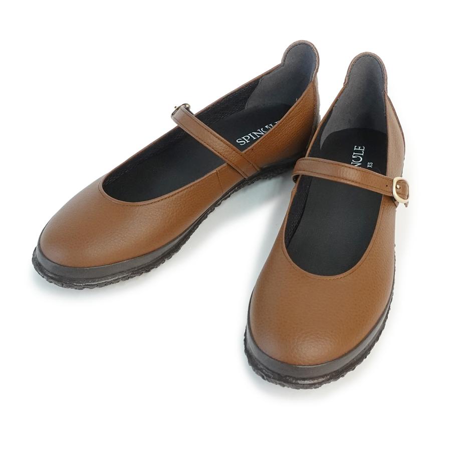 スピングル SPINGLE スニーカー パンプス レディース ストラップシューズ SP-1824 ダークブラウン フラットシューズ　スピングルムーブ SPINGLE（スピングル） スニーカー パンプス レディース ストラップ