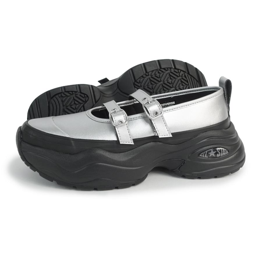 コンバース CONVERSE スニーカー メンズ レディース ローカット 厚底 オールスター サージトレーナー シルバー/ブラック ALL STAR SURGETRAINER MJ ST OX CONVERSE（コンバース） スニーカー メンズ レディース ローカット