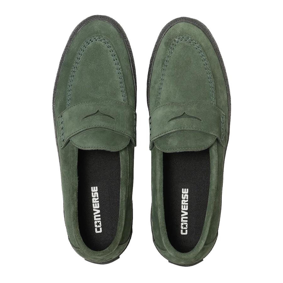 コンバース CONVERSE メンズ レディース ローファー スニーカー  CS ローファー II SK ダークグリーン/ブラック CS LOAFER II SKの画像