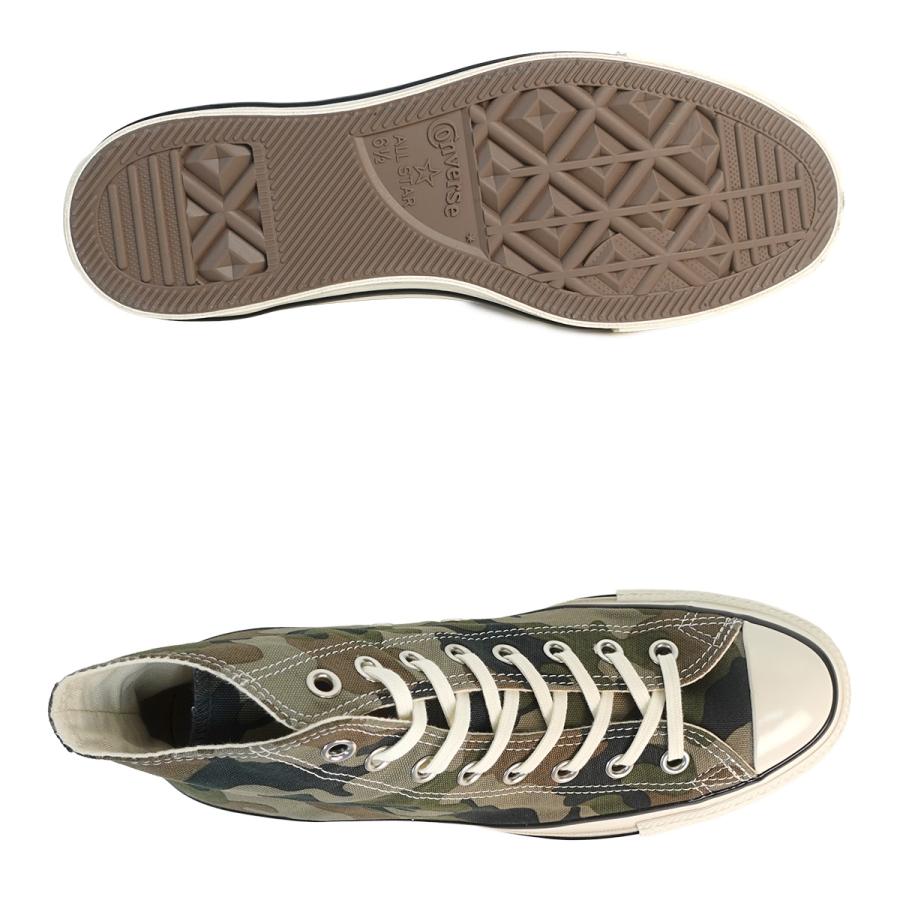コンバース CONVERSE スニーカー ハイカット メンズ レディース オールスター エイジド ウッドランドカモ HI グリーン/グレイ/ブラウン ALL STARの画像