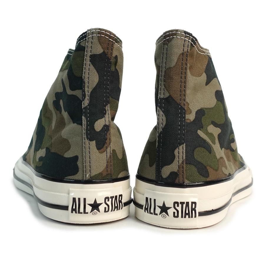 コンバース CONVERSE スニーカー ハイカット メンズ レディース オールスター エイジド ウッドランドカモ HI グリーン/グレイ/ブラウン ALL STARの画像