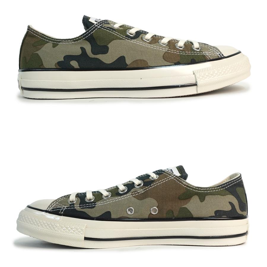 コンバース CONVERSE スニーカー ローカット メンズ レディース オールスター エイジド ウッドランドカモ OX グリーン/グレイ/ブラウン ALL STARの画像
