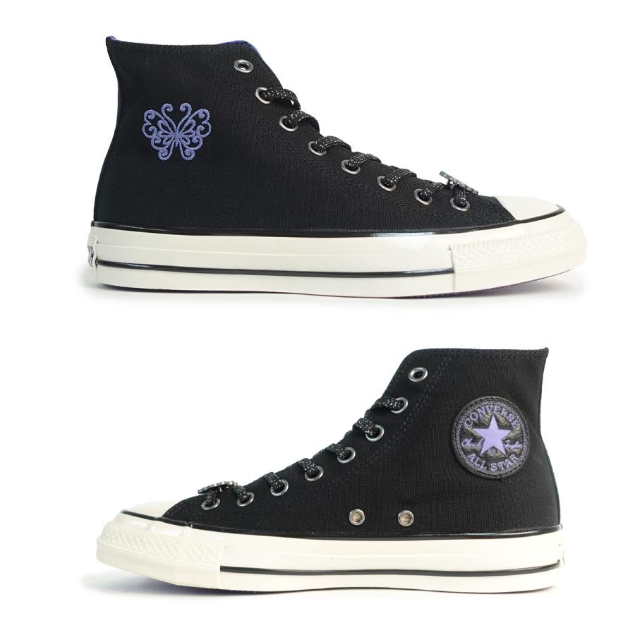 コンバース CONVERSE アナスイ スニーカー レディース ハイカット オールスター エイジド HI/ アナ スイ ブラック/パープル ALL STAR AGED HI / ANNA SUIの画像