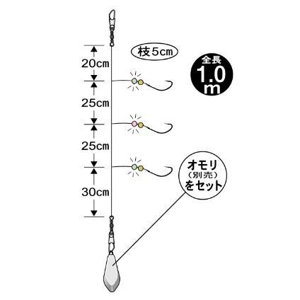 NS101 投カワハギ仕掛 胴突3本 がまかつ｜g-fishing｜03