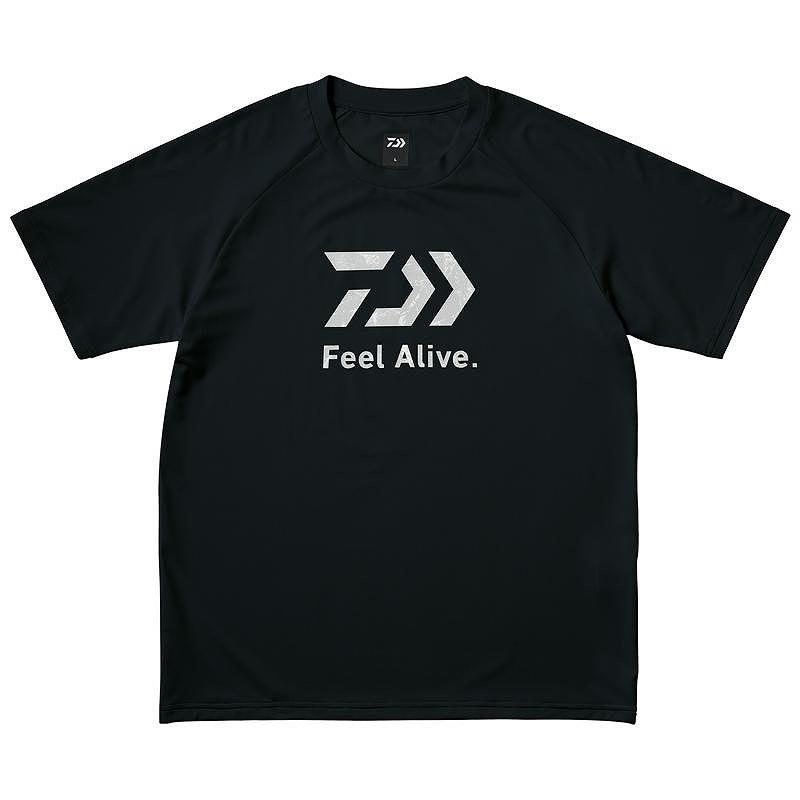 夏の大感謝祭 Feel Alive.ドライTシャツ DE 3925 ブラック L ダイワ